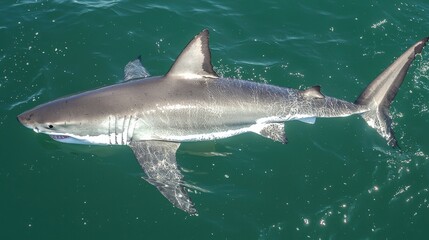 The Majestic Great White Shark Patrolling the Coastline