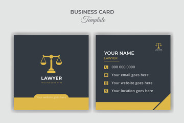 Lawyer firm unique business card design