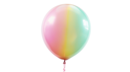 Colorful balloon floating with transparent background for easy isolation
