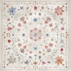 Floral pattern design with intricate details