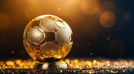 Fototapeta premium golden soccer ball