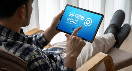 Software update on computer for modish version of device software upgrade