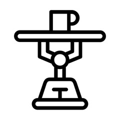 robot assistant icon line