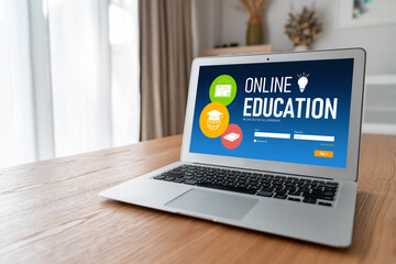 E-learning website with modish sofware for student to study online on the internet network