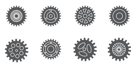 Gear setting icon set. Cog wheel icon. Gear wheel icon. Gear setting icon collection