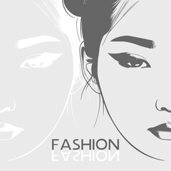 Design of asian face expression