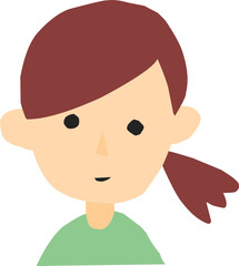 Obraz premium hand drawn cute girl avatar, profile picture for young woman.