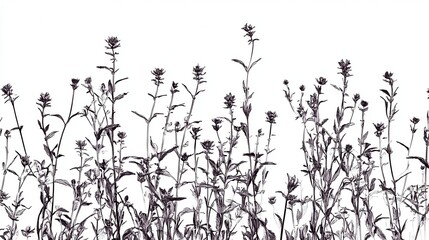 Monochromatic Meadow: A Study in Grayscale Florals