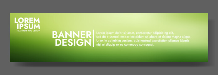 Modern banner design with a spring green background.