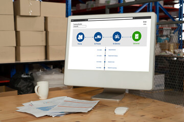 Delivery tracking system for e-commerce and modish online business to timely goods transportation...