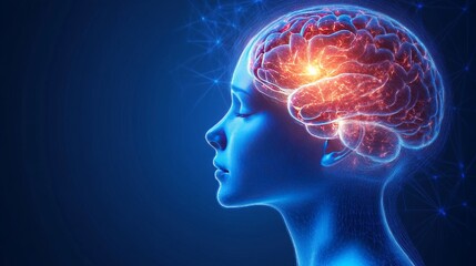 Obraz premium Brain and mind health is important. It can affect conditions like Alzheimer's, Parkinson's, and stroke.