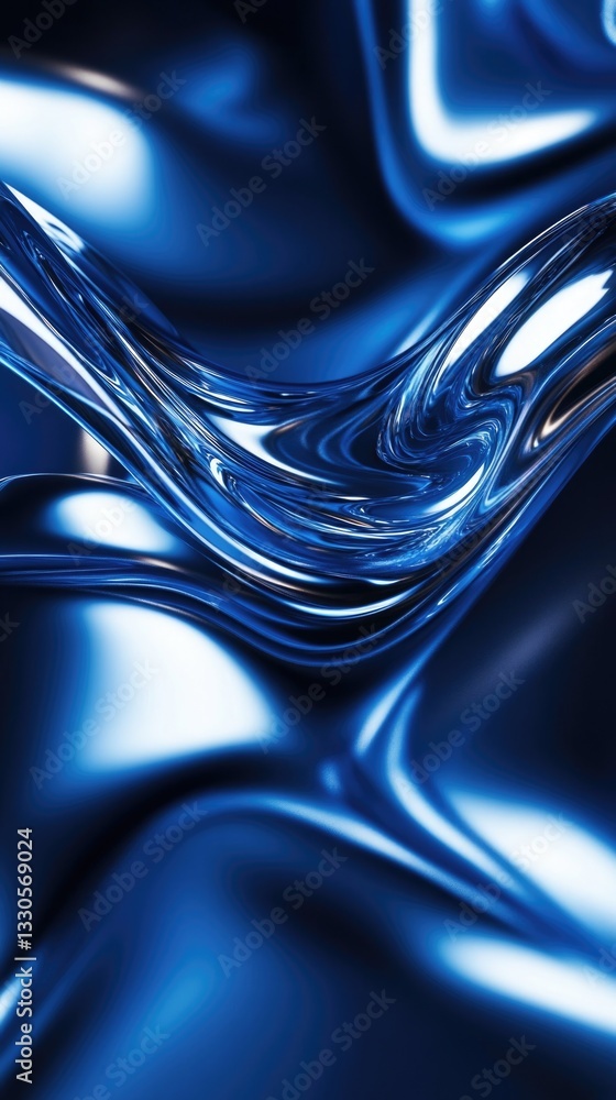Poster a close-up shot of a shiny blue fabric with intricate patterns and texture