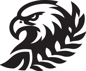 Majestic Eagle Wings Silhouette – Bold Black Vector Logo

