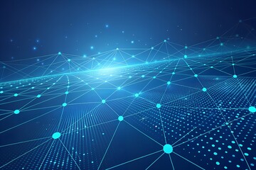 Obraz premium Futuristic Cyberspace Matrix Advanced Tech Connections in a Digital World