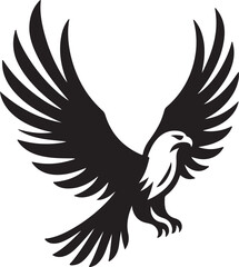 Majestic Eagle Wings Silhouette – Bold Black Vector Logo

