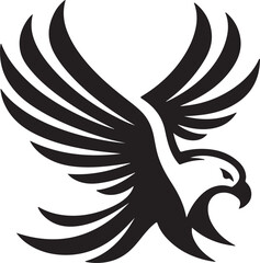 Majestic Eagle Wings Silhouette – Bold Black Vector Logo

