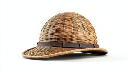 3D Pith Helmet, Isolated on White Background
