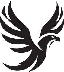 Majestic Eagle Wings Silhouette – Bold Black Vector Logo

