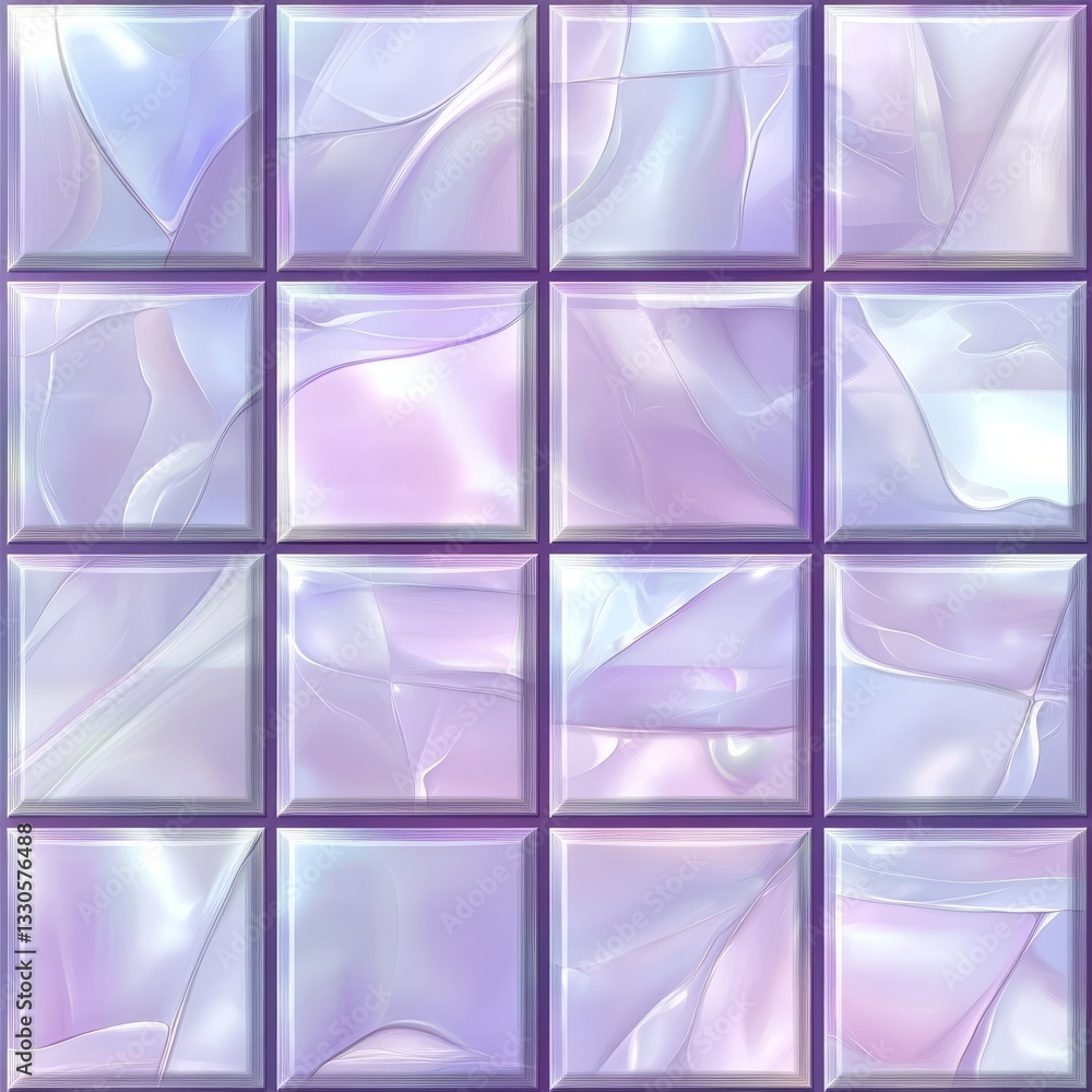 Poster elegant pearl tile abstraction creates a serene ambiance in decorative spaces with shimmering effect