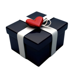 An Elegant Gift Box adorned with a Heart Decoration, perfect for celebrating Special Occasions