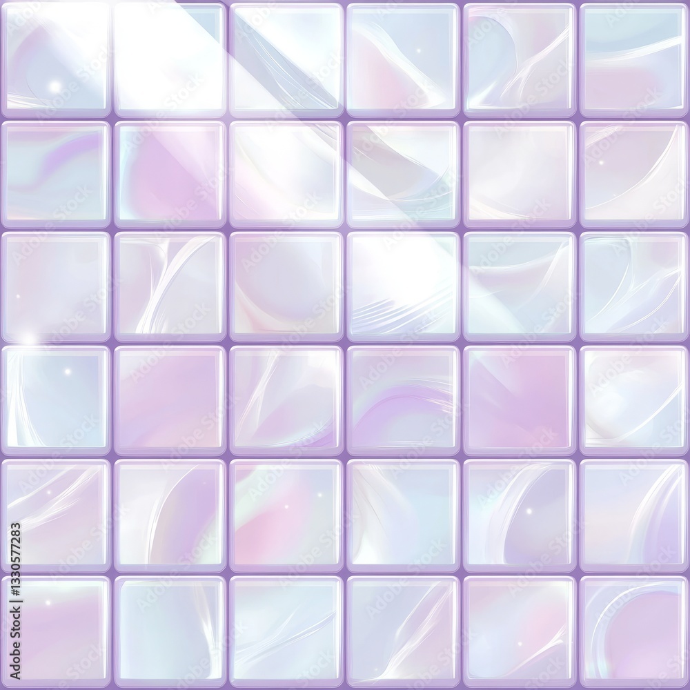 Poster abstract pearl tiles create a mesmerizing backdrop with iridescent hues and soft reflections