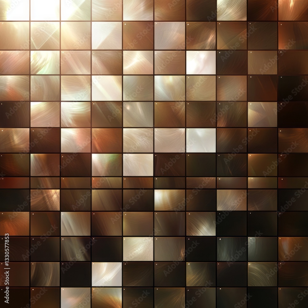 Aufkleber abstract pattern of pearl-like tiles with varying shades and textures in a modern design