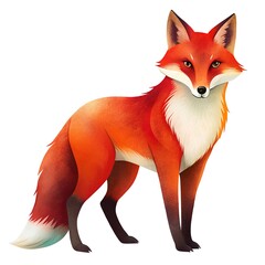 Obraz premium red fox vector illustration