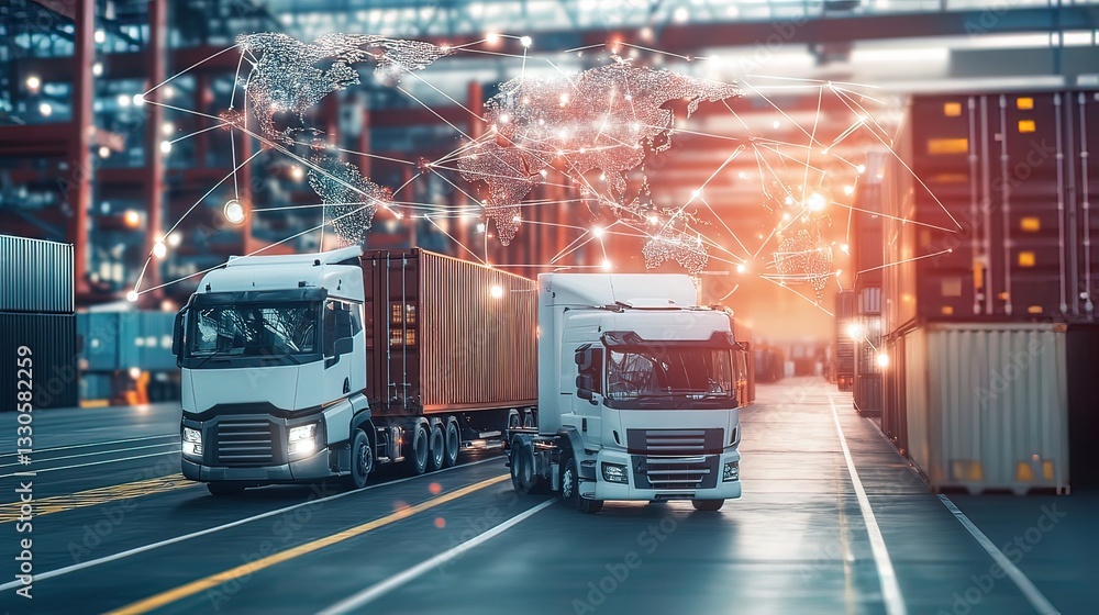 Poster global logistic application service concepts in freight transportation