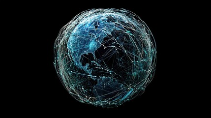 Digital Telecommunication Concept of Covered Earth with Connections