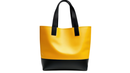 Stylish yellow and black tote bag suitable for everyday use at any time of the year