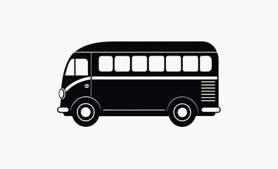 Large passenger bus silhouette, a bus silhouette vector illustration 