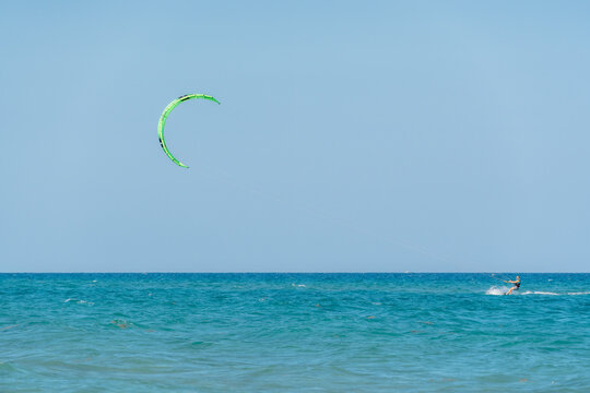 kite surfer in ocean