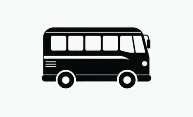 Large passenger bus silhouette, a bus silhouette vector illustration 