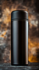 Minimalist reusable water bottle supporting green lifestyle, reducing plastic waste while staying hydrated