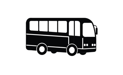 Large passenger bus silhouette, a bus silhouette vector illustration 