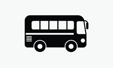 Large passenger bus silhouette, a bus silhouette vector illustration 