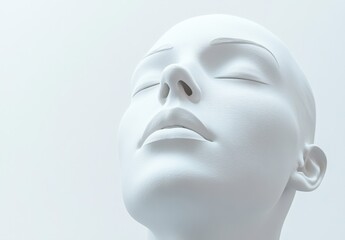 Wide White Background (Site head) (3d illustration)