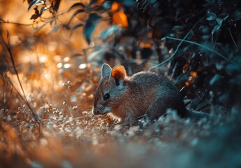 wildlife photography, authentic photo of a bandicoot in natural habitat, taken with telephoto lenses, for relaxing animal wallpaper and more