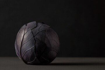 Fototapeta premium Vibrant Red Cabbage with Detailed Texture