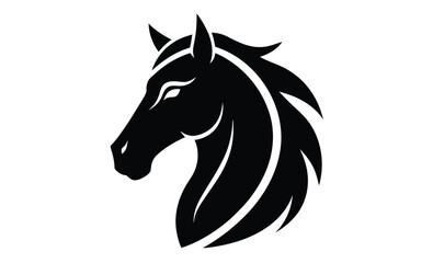 Horse head silhouette icon, horse head icon, unicorn head silhouette vector, horse head  