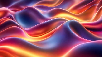 Obraz premium Abstract Vibrant Wave Background Sunset Hues and Fluid Dynamics
