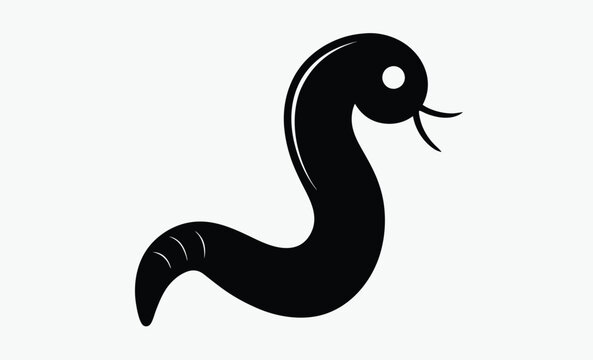 recommend clip art: Worm silhouette vector icon, worm insect icon clip art silhouette logo design vector illustration  