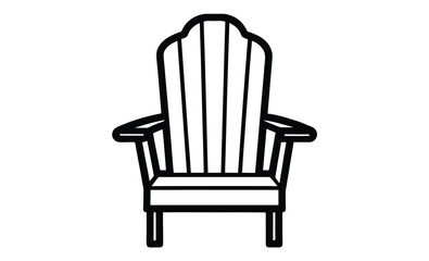 Adirondack chair silhouette, Adirondack chair, chair silhouette, beach summer Adirondack chair 