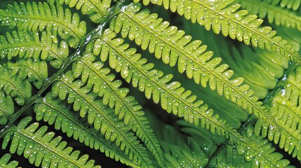 Lush green ferns in detailed close-up photography nature setting macro view