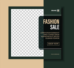 Fashion Sale Social Media Post Template Trendy and Stylish Design.