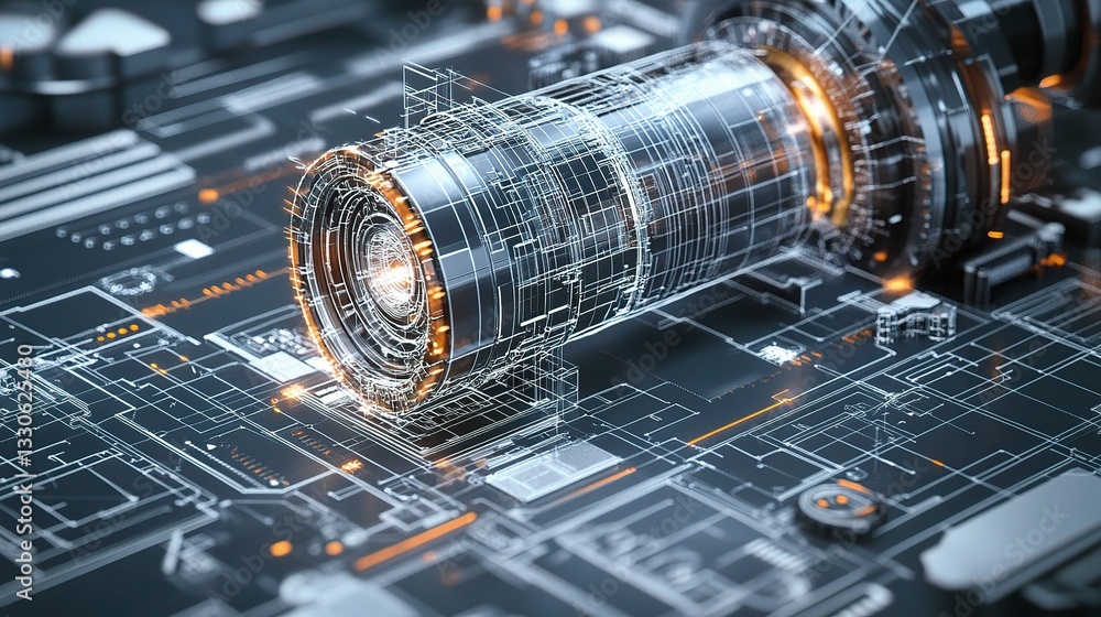 Poster advanced computer aided design system with technical illustrations