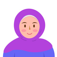 Muslim woman flat illustration