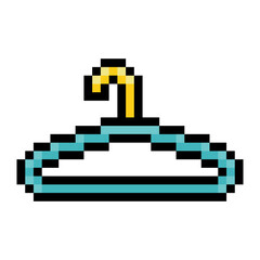 Coat hanger with pixel art