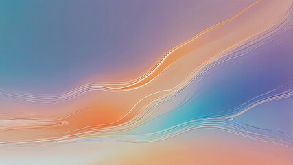 Abstract multicolored background in pastel shades with wavy light lines