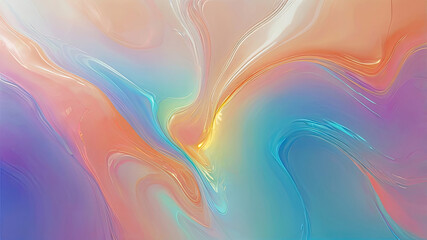 Abstract multicolored background in pastel blue and peach shades with the effect of water ripples
